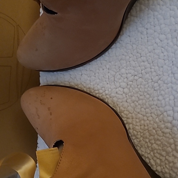 Timberland wheat booties with bows 9.5 women's wedge heels gold bows - Picture 2 of 5